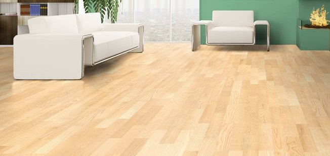 Modernes Wohnambiente - Wohnzimmer mit Parkett Modernes Wohnzimmer mit Parkettboden, weißen Möbeln und türkisen Wänden.